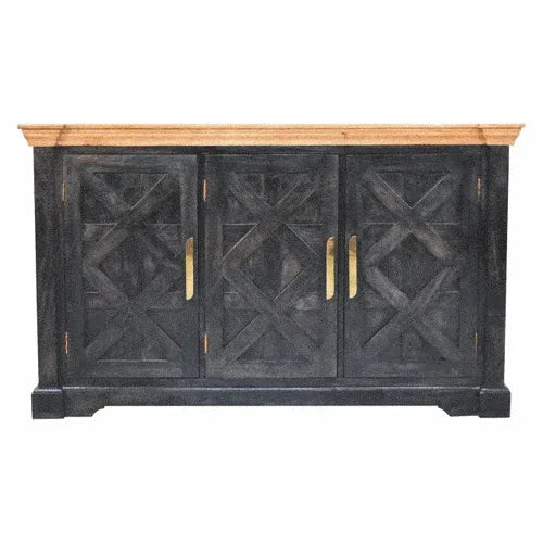 Regal Ash Black Rustic Sideboard - Artisan Furniture - Flyclothing LLC