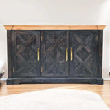 Regal Ash Black Rustic Sideboard - Artisan Furniture - Flyclothing LLC