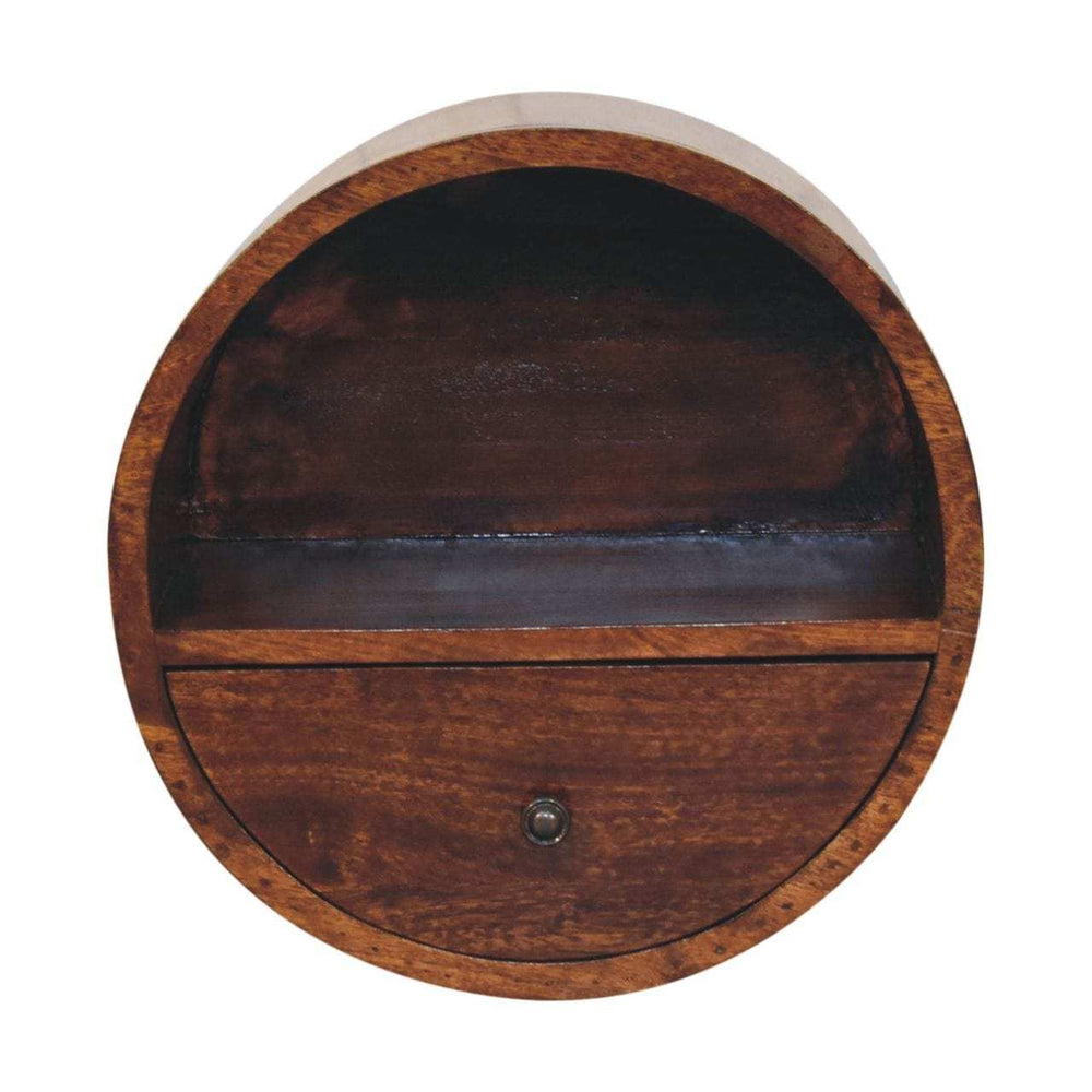 Artisan Furniture Floating Circle Chestnut Bedside - Artisan Furniture - Flyclothing LLC