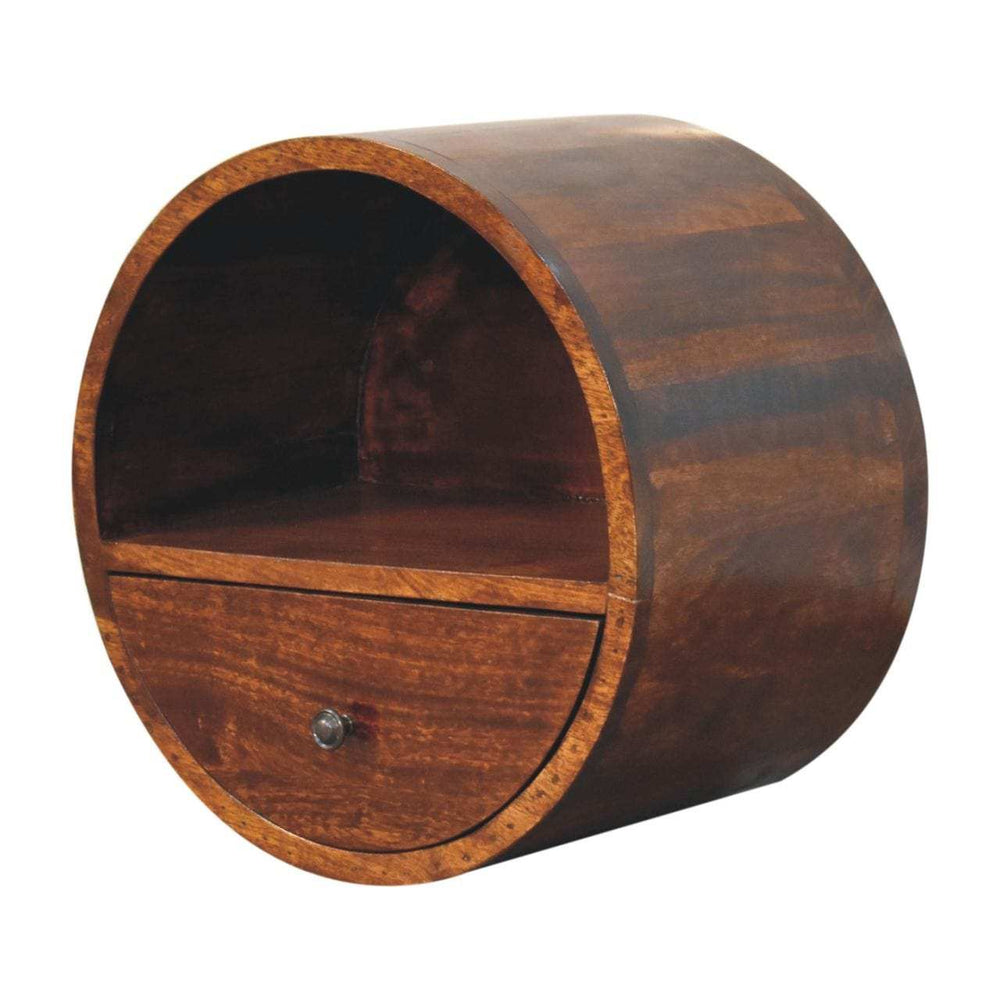 Artisan Furniture Floating Circle Chestnut Bedside - Artisan Furniture - Flyclothing LLC
