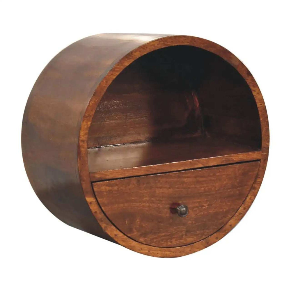 Artisan Furniture Floating Circle Chestnut Bedside - Artisan Furniture - Flyclothing LLC