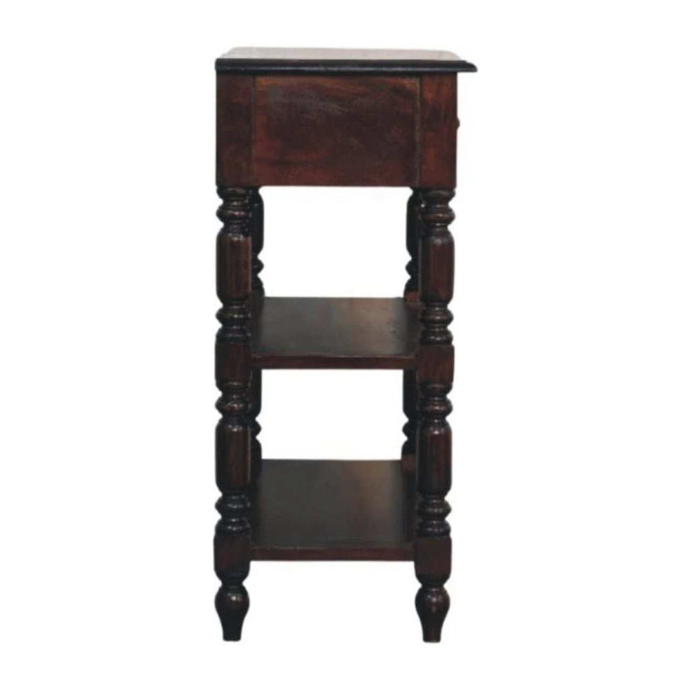 Artisan Furniture Turned legs Cherry Side Table - Artisan Furniture - Flyclothing LLC