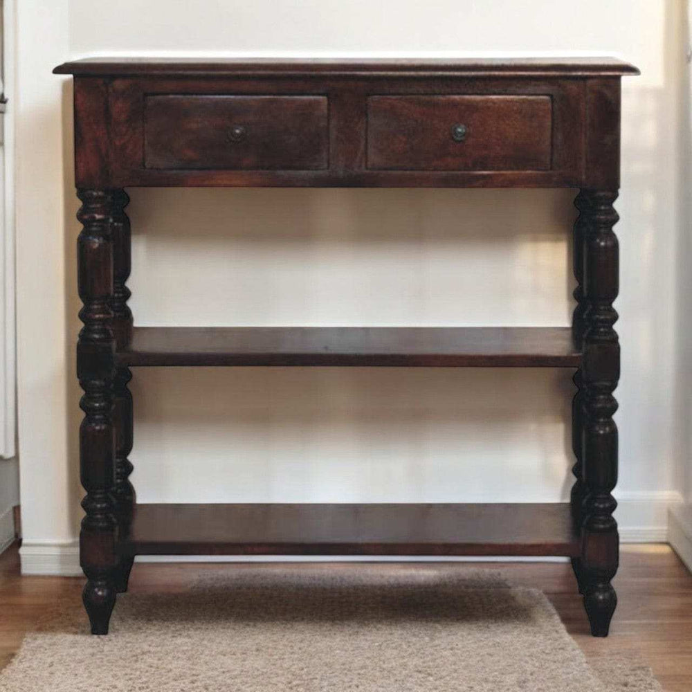 Artisan Furniture Turned legs Cherry Side Table - Artisan Furniture - Flyclothing LLC