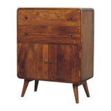 Artisan Furniture Curved Nordic Charm Cabinet - Artisan Furniture - Flyclothing LLC