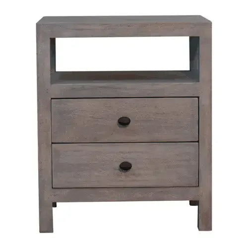 Artisan Furniture Acid Wash 2 Drawer Open Bedside - Artisan Furniture - Flyclothing LLC