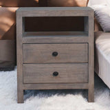 Artisan Furniture Acid Wash 2 Drawer Open Bedside - Artisan Furniture - Flyclothing LLC