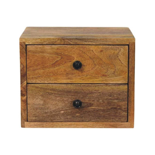 Artisan Furniture Solis 2-Drawer Oak-ish Wall Mounted Nightstand - Artisan Furniture - Flyclothing LLC