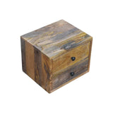 Artisan Furniture Solis 2-Drawer Oak-ish Wall Mounted Nightstand - Artisan Furniture - Flyclothing LLC