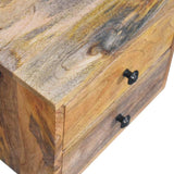 Artisan Furniture Solis 2-Drawer Oak-ish Wall Mounted Nightstand - Artisan Furniture - Flyclothing LLC