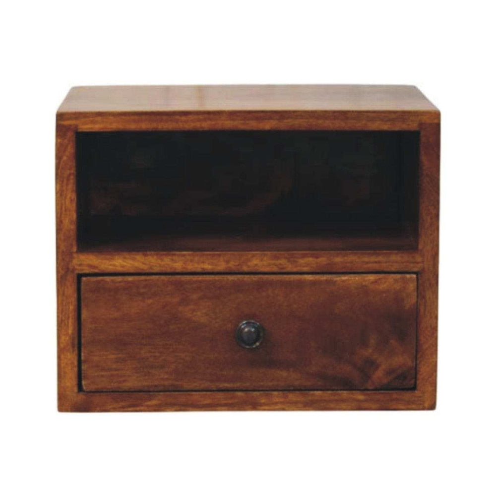 Artisan Furniture Solis 1-Drawer Chestnut Wall Mounted Nightstand - Artisan Furniture - Flyclothing LLC