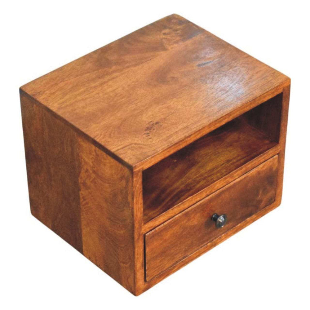 Artisan Furniture Solis 1-Drawer Chestnut Wall Mounted Nightstand - Artisan Furniture - Flyclothing LLC