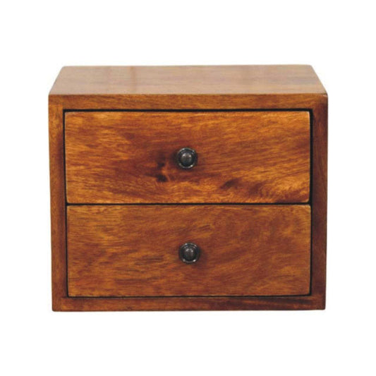 Artisan Furniture Solis 2-Drawer Chestnut Wall Mounted Nightstand - Artisan Furniture - Flyclothing LLC