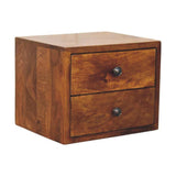 Artisan Furniture Solis 2-Drawer Chestnut Wall Mounted Nightstand - Artisan Furniture - Flyclothing LLC
