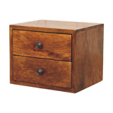 Artisan Furniture Solis 2-Drawer Chestnut Wall Mounted Nightstand - Artisan Furniture - Flyclothing LLC