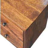 Artisan Furniture Solis 2-Drawer Chestnut Wall Mounted Nightstand - Artisan Furniture - Flyclothing LLC