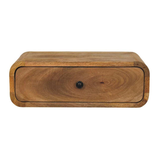 Avora Wall-Mounted Oak-ish 1 Drawer Nightstand - Artisan Furniture - Flyclothing LLC