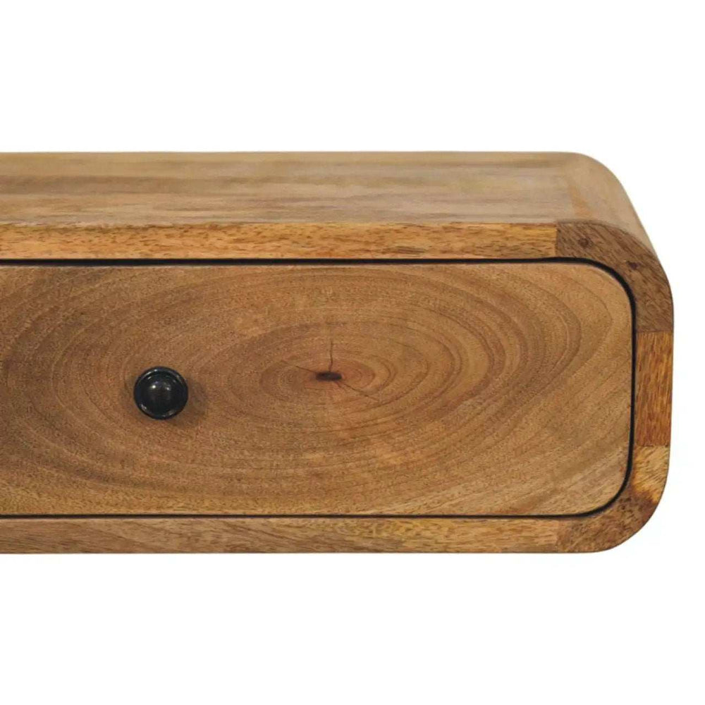 Avora Wall-Mounted Oak-ish 1 Drawer Nightstand - Artisan Furniture - Flyclothing LLC