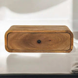 Avora Wall-Mounted Oak-ish 1 Drawer Nightstand - Artisan Furniture - Flyclothing LLC
