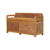 Oxford Oak-ish 2 Drawer Storage Bench - Artisan Furniture - Flyclothing LLC