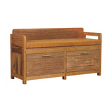 Oxford Oak-ish 2 Drawer Storage Bench - Artisan Furniture - Flyclothing LLC
