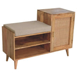 Larissa 2 slot Oak-ish Bench Unit - Artisan Furniture - Flyclothing LLC