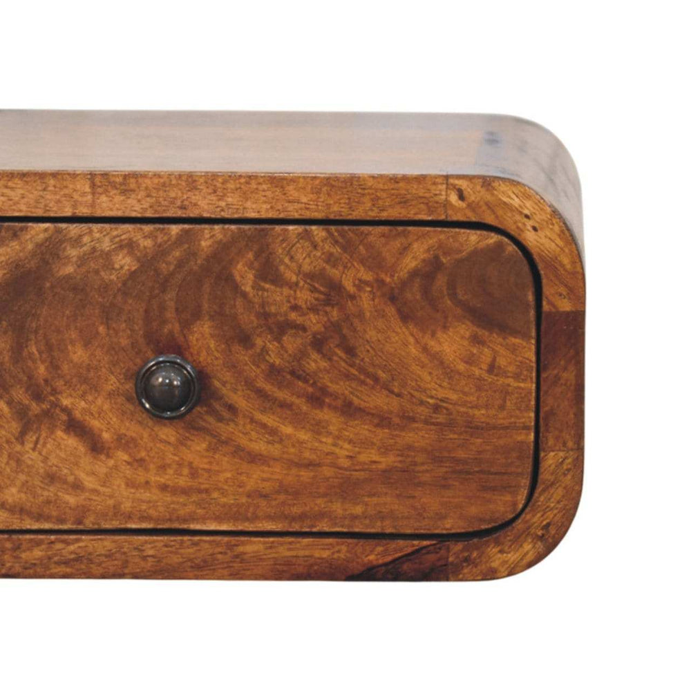 Avora Mini Wall-Mounted Chestnut 1 Drawer Nightstand - Artisan Furniture - Flyclothing LLC