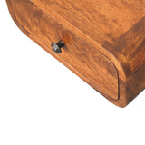 Avora Mini Wall-Mounted Chestnut 1 Drawer Nightstand - Artisan Furniture - Flyclothing LLC