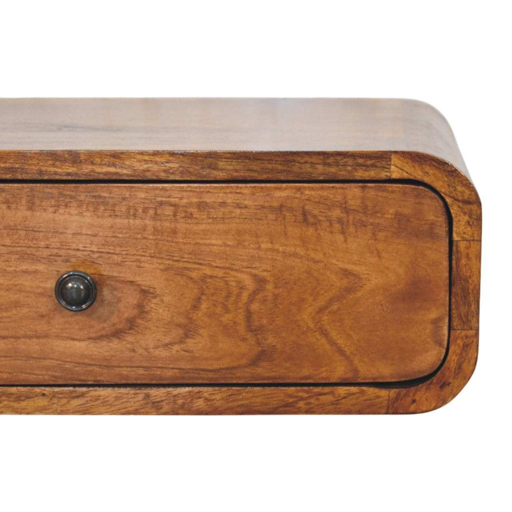 Avora Wall-Mounted Honey Caramel 1 Drawer Nightstand - Artisan Furniture - Flyclothing LLC