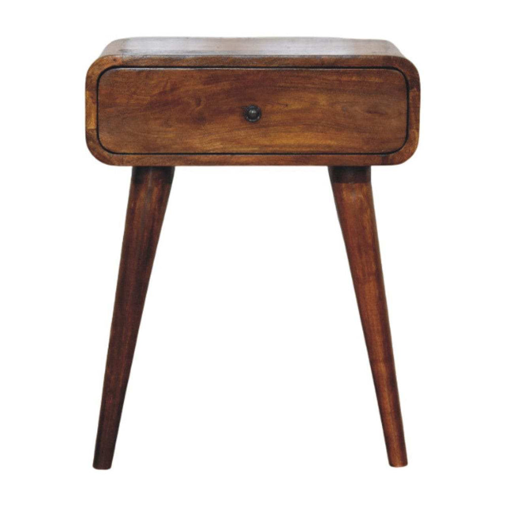 Avora Chestnut Nightstand with 1 drawer - Artisan Furniture - Flyclothing LLC