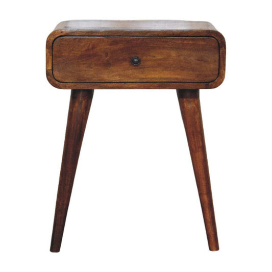 Avora Chestnut Nightstand with 1 drawer - Artisan Furniture - Flyclothing LLC