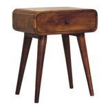 Avora Chestnut Nightstand with 1 drawer - Artisan Furniture - Flyclothing LLC