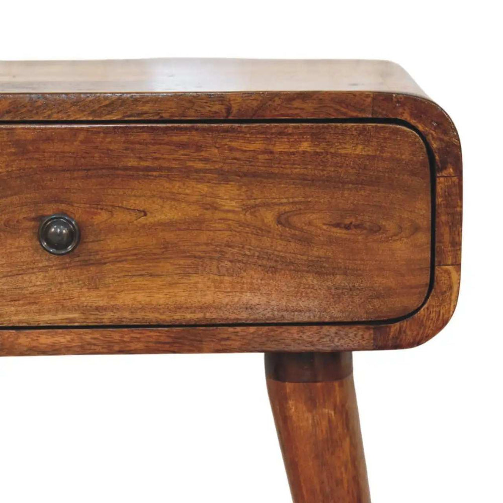 Avora Chestnut Nightstand with 1 drawer - Artisan Furniture - Flyclothing LLC