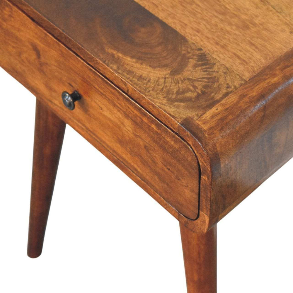 Avora Chestnut Nightstand with 1 drawer - Artisan Furniture - Flyclothing LLC