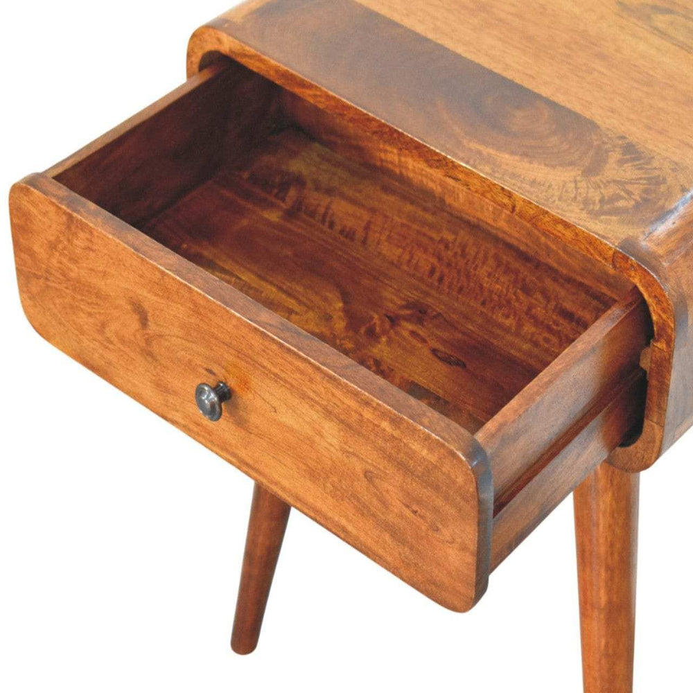 Avora Chestnut Nightstand with 1 drawer - Artisan Furniture - Flyclothing LLC