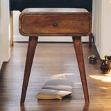 Avora Chestnut Nightstand with 1 drawer - Artisan Furniture - Flyclothing LLC