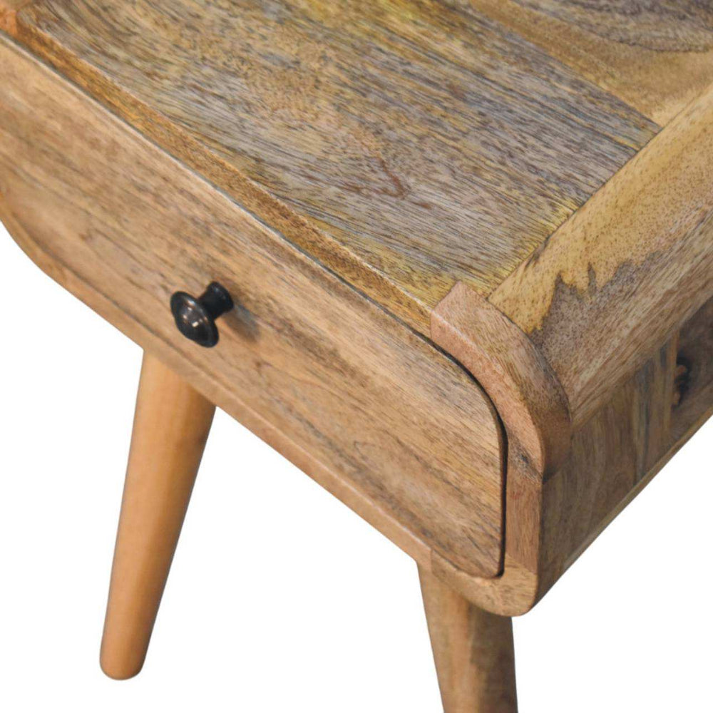 Avora Mini Oak-ish Nightstand with 1 drawer - Artisan Furniture - Flyclothing LLC