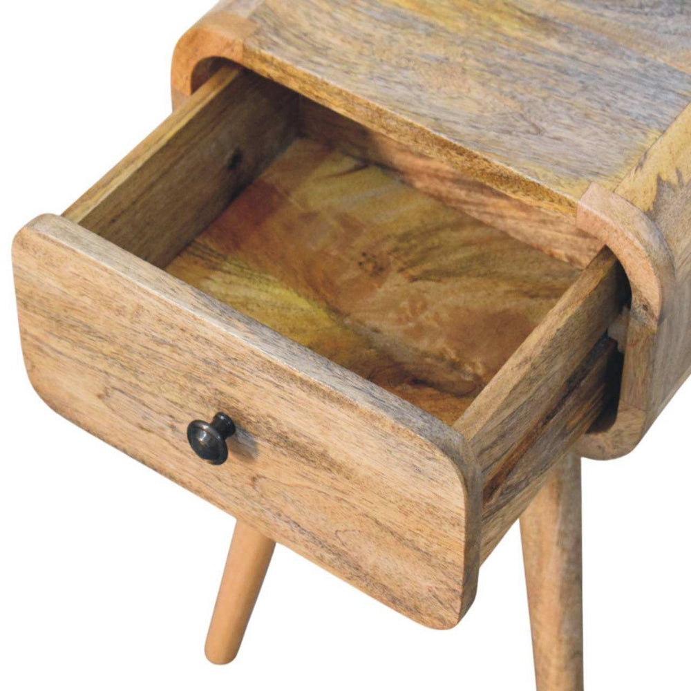 Avora Mini Oak-ish Nightstand with 1 drawer - Artisan Furniture - Flyclothing LLC