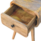 Avora Mini Oak-ish Nightstand with 1 drawer - Artisan Furniture - Flyclothing LLC