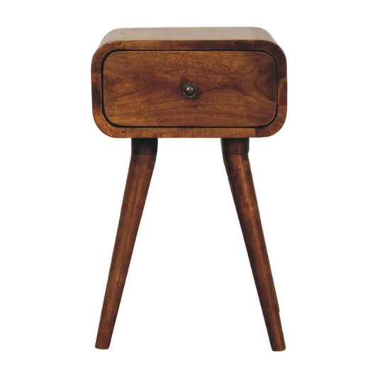 Avora Mini Chestnut Nightstand with 1 drawer - Artisan Furniture - Flyclothing LLC