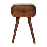 Avora Mini Chestnut Nightstand with 1 drawer - Artisan Furniture - Flyclothing LLC