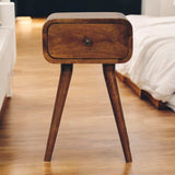 Avora Mini Chestnut Nightstand with 1 drawer - Artisan Furniture - Flyclothing LLC