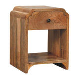Newton Mini Oak-ish Nightstand with a drawer and open shelf - Artisan Furniture - Flyclothing LLC