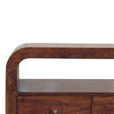 Darcy 3 drawer Open Shelf Chestnut Media unit - Artisan Furniture - Flyclothing LLC