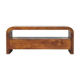Darcy 3 drawer Open Shelf Chestnut Media unit - Artisan Furniture - Flyclothing LLC