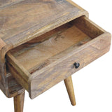 Avora Oak-ish Nightstand with Drawer and open slot - Artisan Furniture - Flyclothing LLC