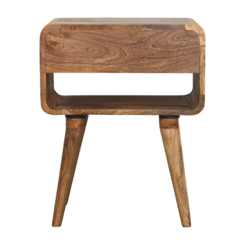 Avora Oak-ish Nightstand with Drawer and open slot - Artisan Furniture - Flyclothing LLC