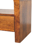 Darcy Chestnut Nightstand with Drawer and open shelf - Artisan Furniture - Flyclothing LLC