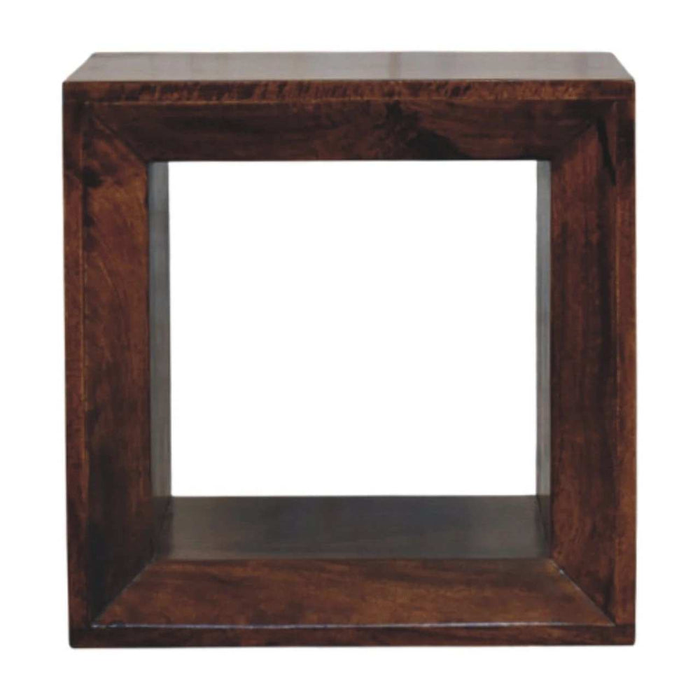 Solis Open California Walnut Side Table - Artisan Furniture - Flyclothing LLC
