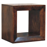Solis Open California Walnut Side Table - Artisan Furniture - Flyclothing LLC