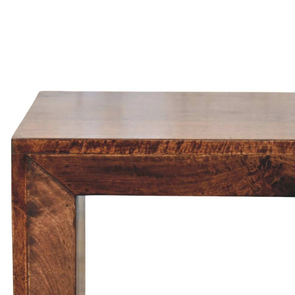 Solis Open California Walnut Side Table - Artisan Furniture - Flyclothing LLC